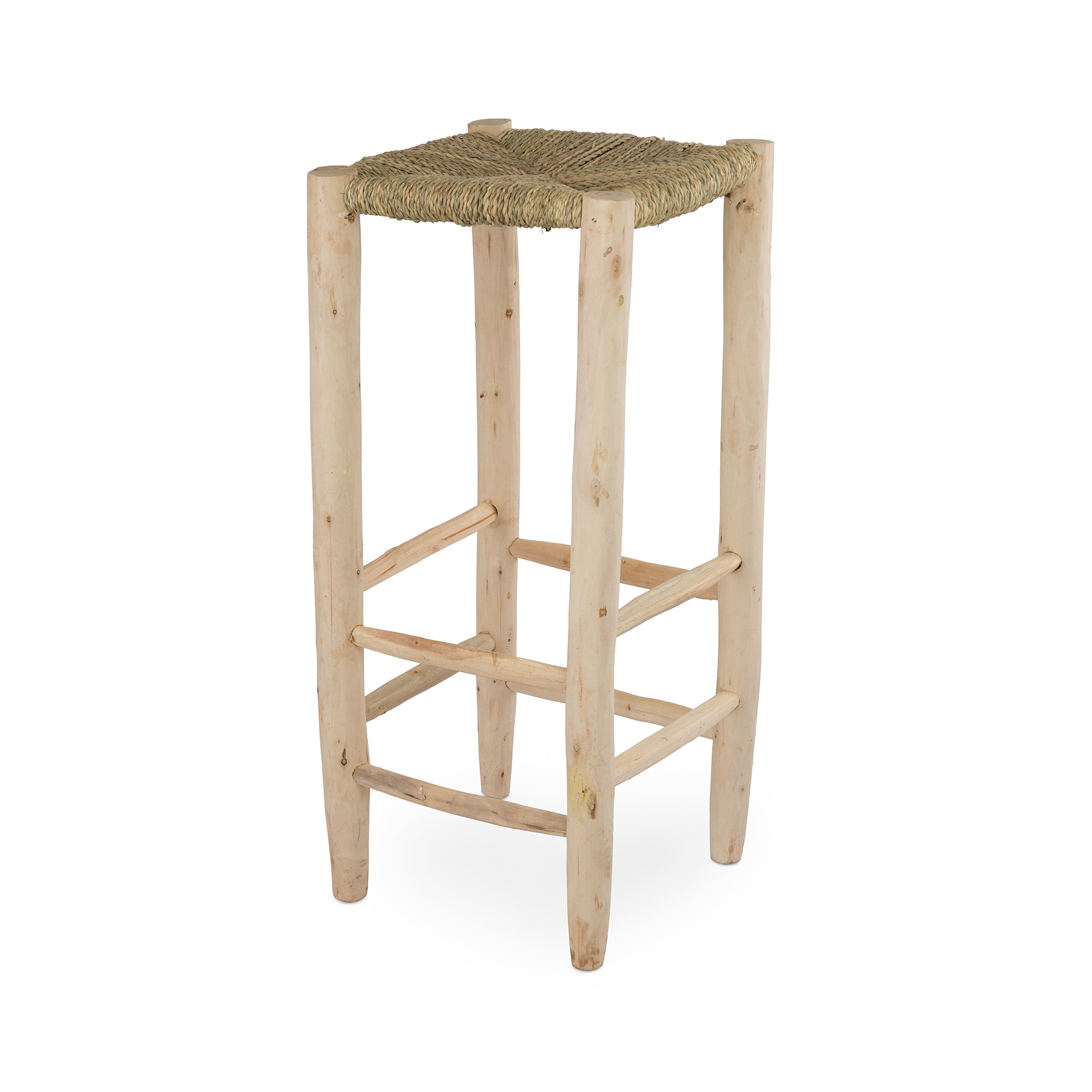 Tabouret en bois d'eucalyptus H80cm Tabouret en bois d'eucalyptus H80cm