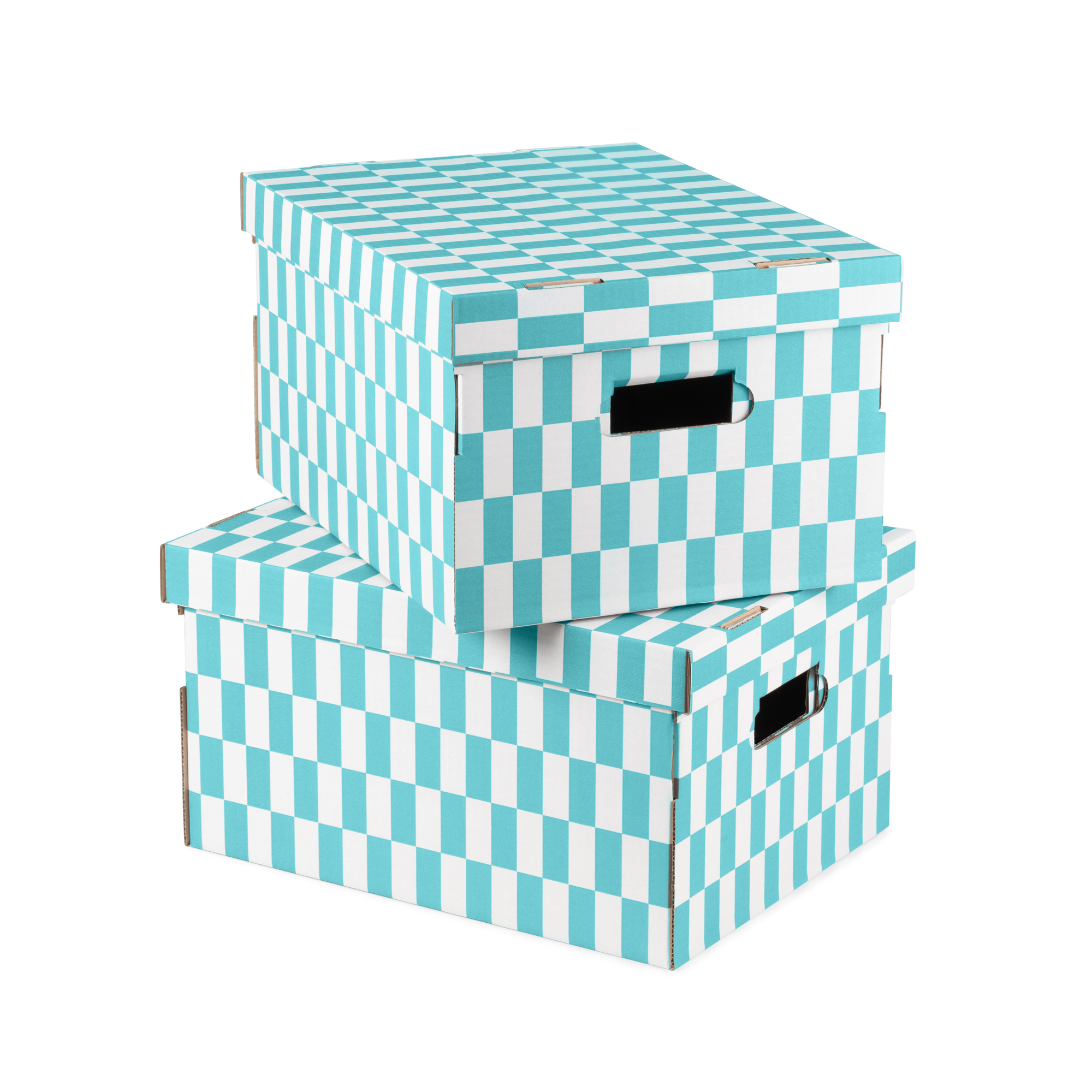 Boîte de rangement en carton 40x31cm - Lot de 2 Boîte de rangement en carton 40x31cm - Lot de 2