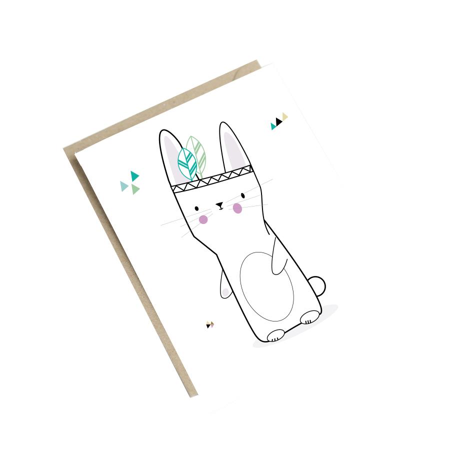 Carte lapin A6 Carte lapin A6