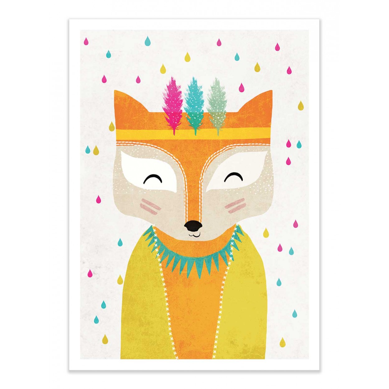REGENMACHER FOX - TREECHILD - Affiche d'art 50 x 70 cm REGENMACHER FOX - TREECHILD - Affiche d'art 50 x 70 cm