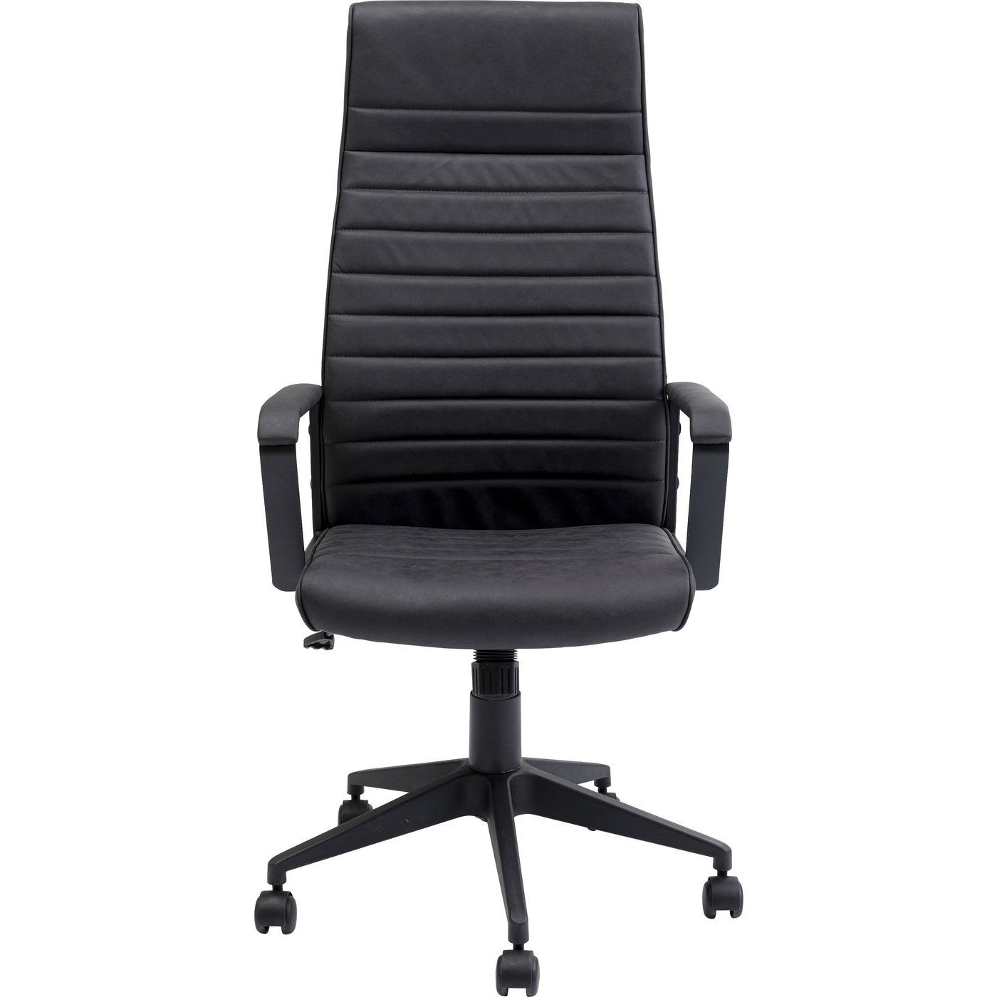 Chaise de bureau pivotante réglable à roulettes noire haute Chaise de bureau pivotante réglable à roulettes noire haute