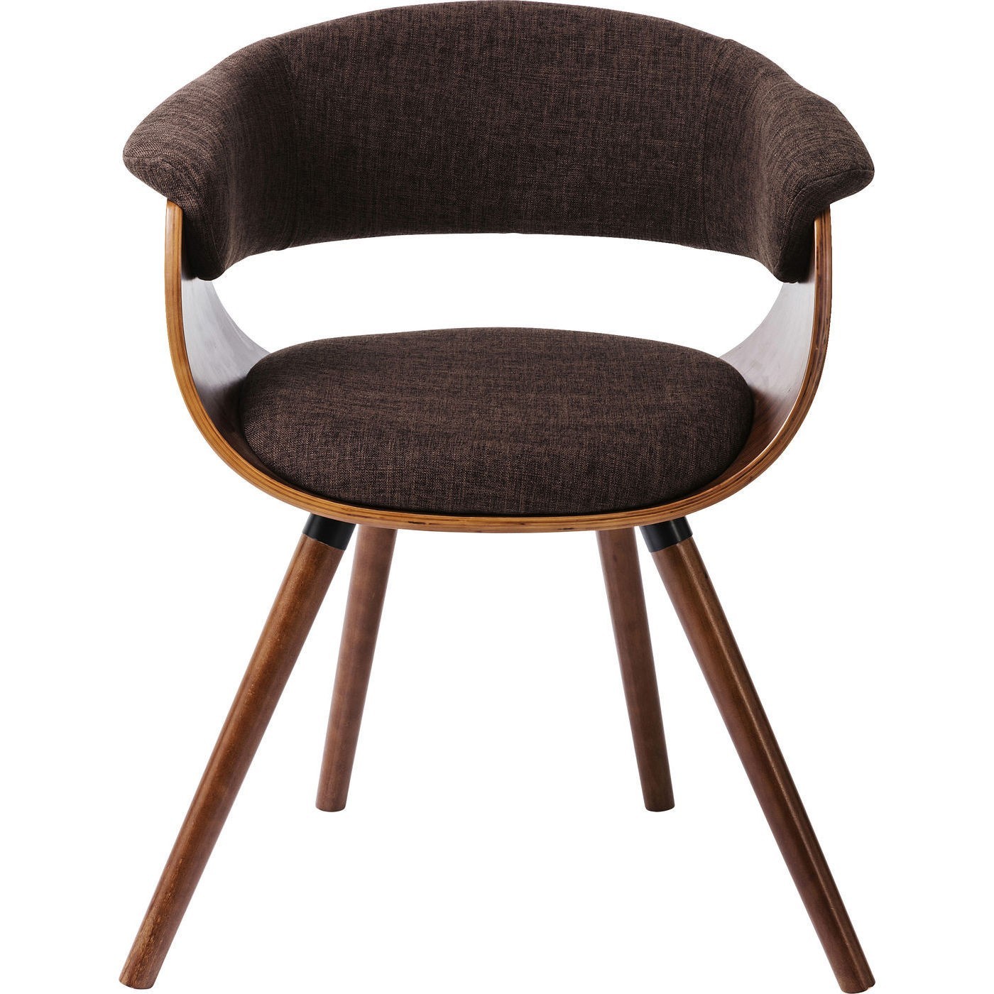 Chaise avec accoudoirs chocolat et hêtre laqué Chaise avec accoudoirs chocolat et hêtre laqué