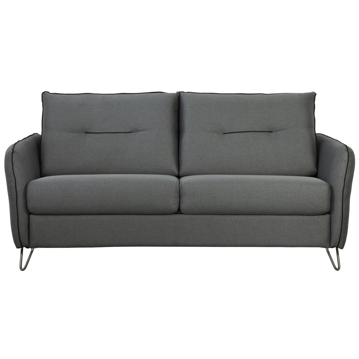 Canapé convertible 3 places en tissu gris Canapé convertible 3 places en tissu gris