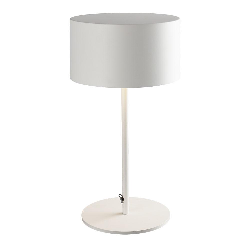 Grande lampe de table aluminium blanc H50cm