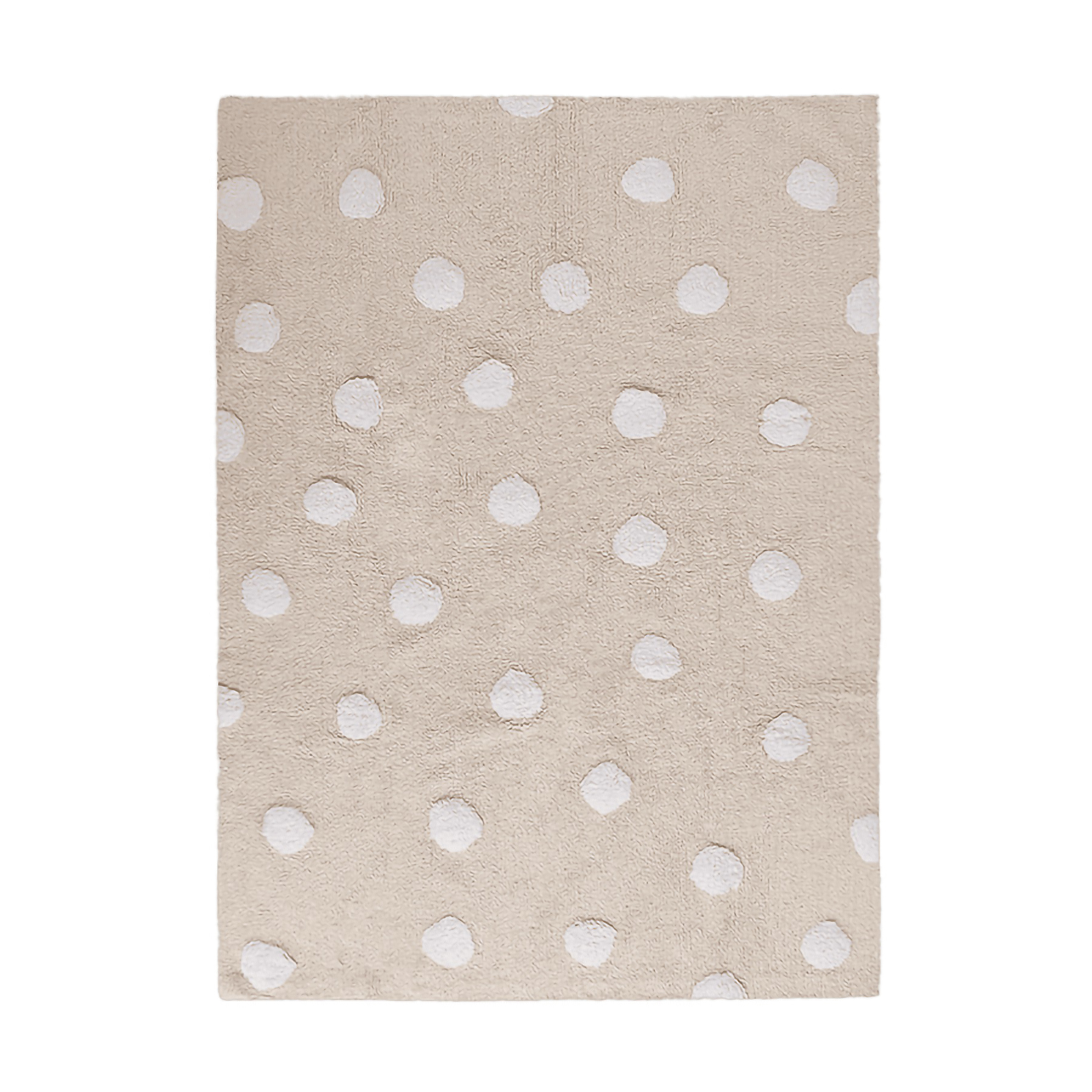 Tapis coton motif points beige 120x160 Tapis coton motif points beige 120x160