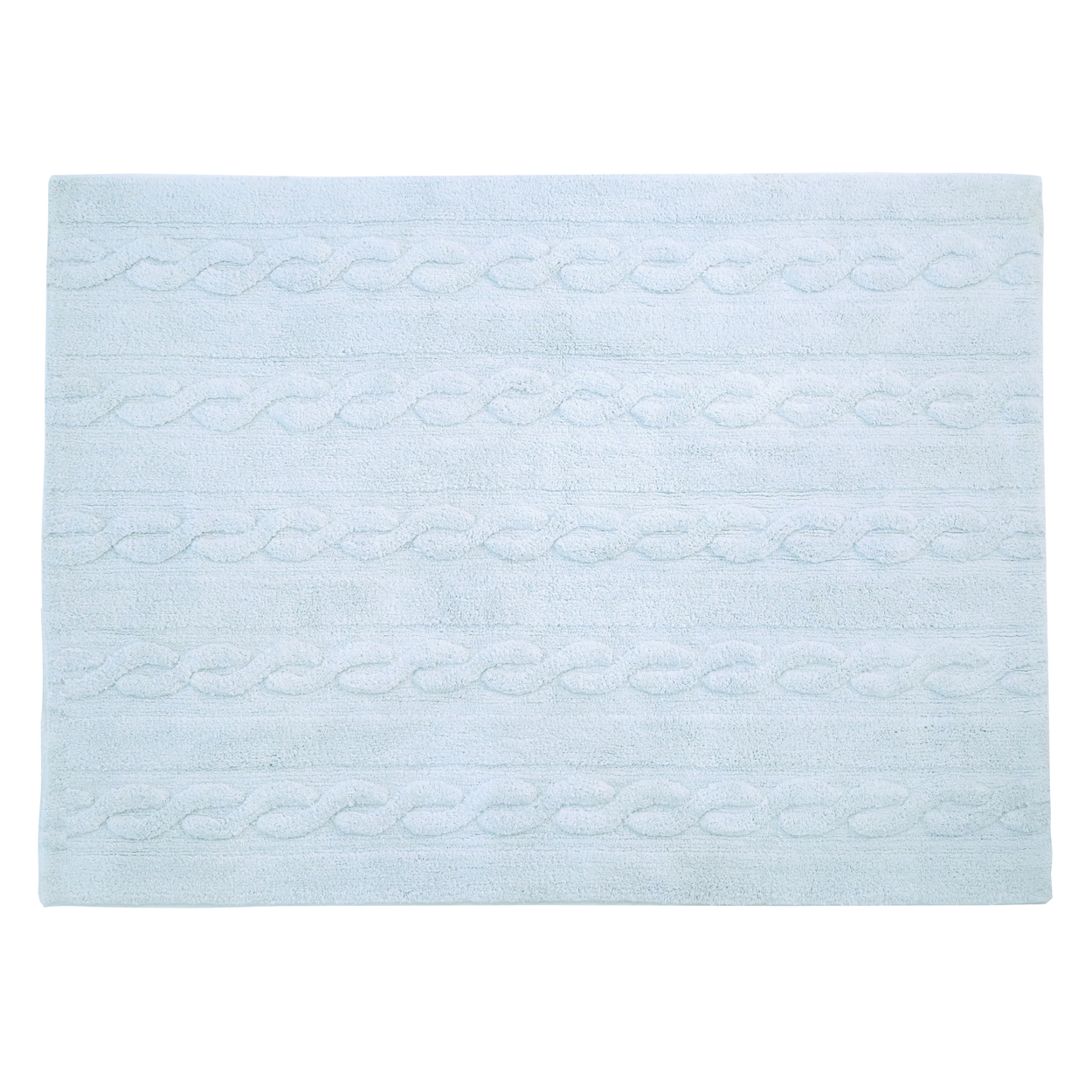 Tapis coton motif tresse bleu 120x160 Tapis coton motif tresse bleu 120x160