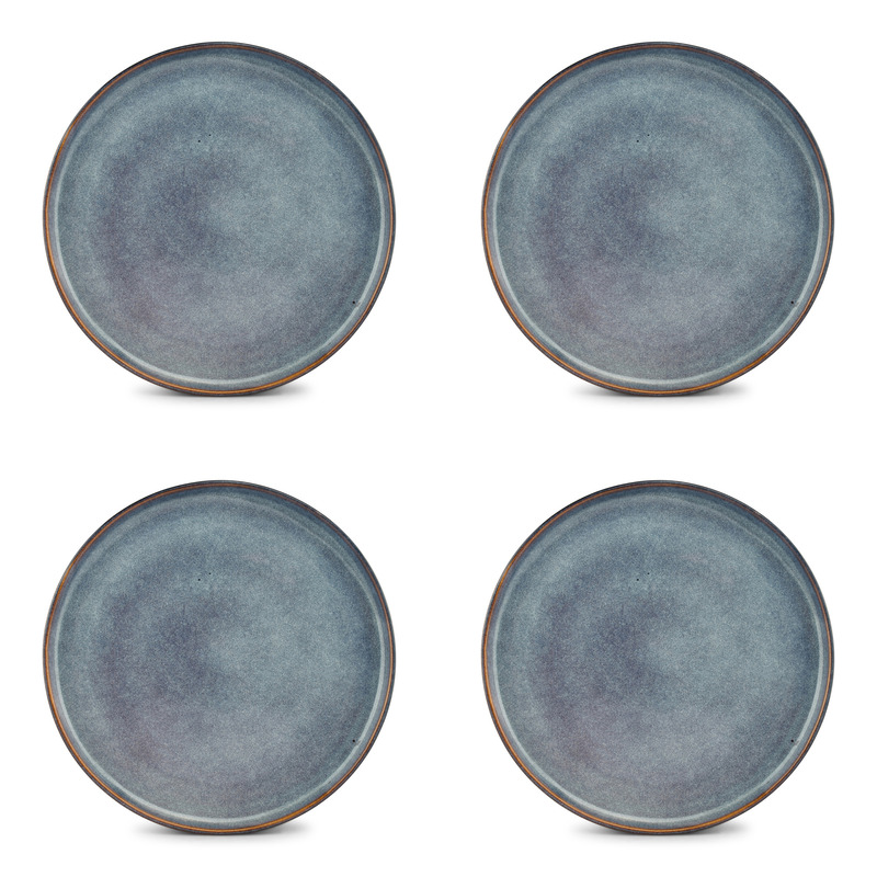 Lot de 4 - Assiette plate bleu Ø 27cm Lot de 4 - Assiette plate bleu Ø 27cm