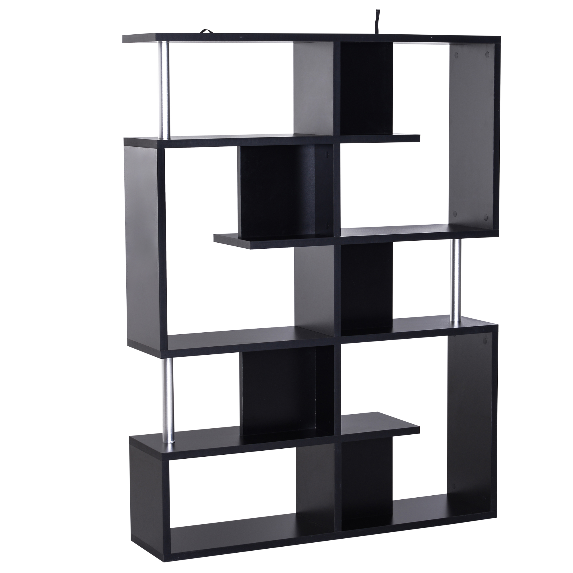 Étagère séparation contemporaine 120L x 29l x 160H cm noir métal