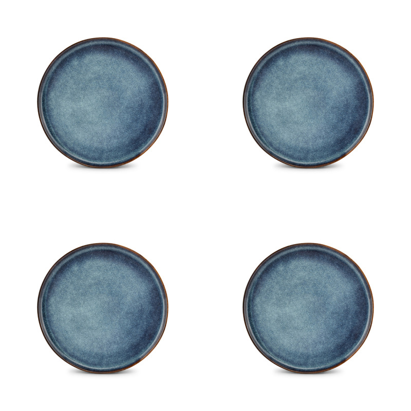 Lot de 4 - Assiette plate bleu Ø 21cm Lot de 4 - Assiette plate bleu Ø 21cm