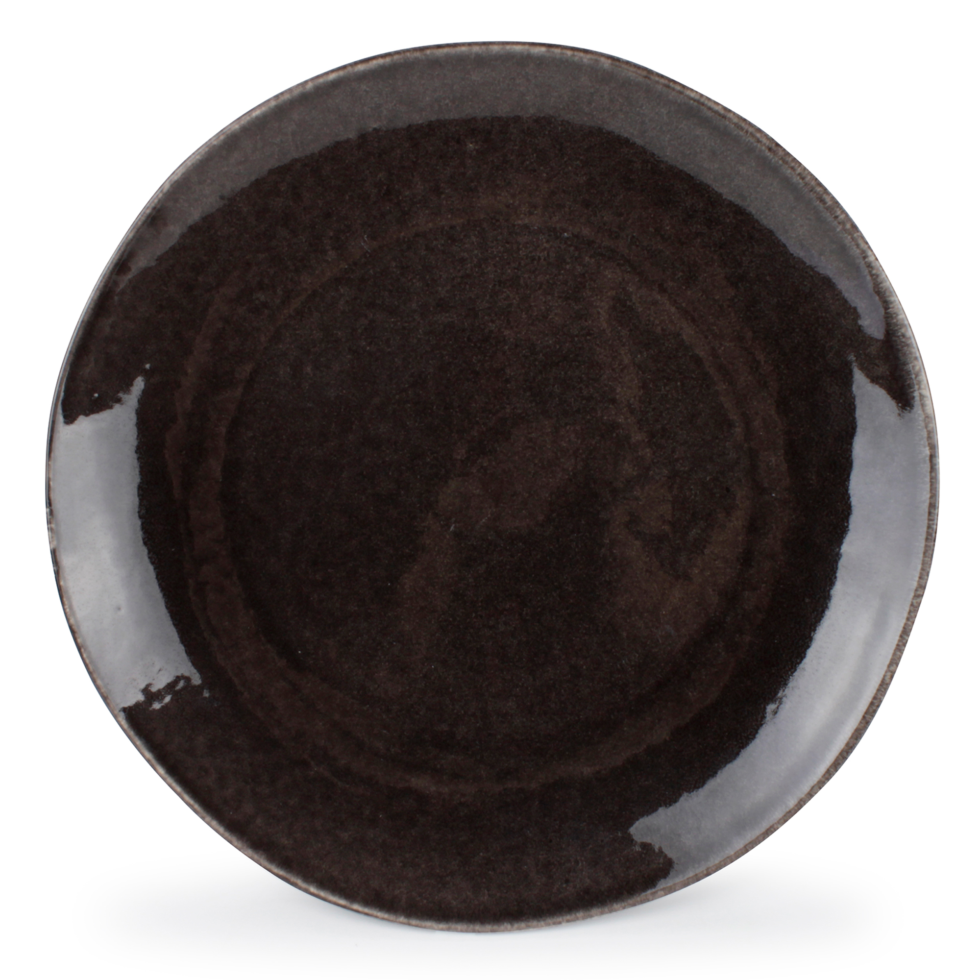 Lot de 4 - Assiette plate noir coupe  Ø 27,5cm