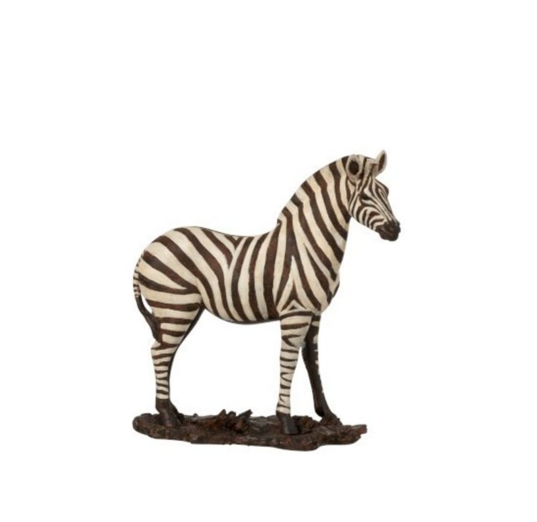 Zèbre résine blanc/noir H32,5cm Zèbre résine blanc/noir H32,5cm