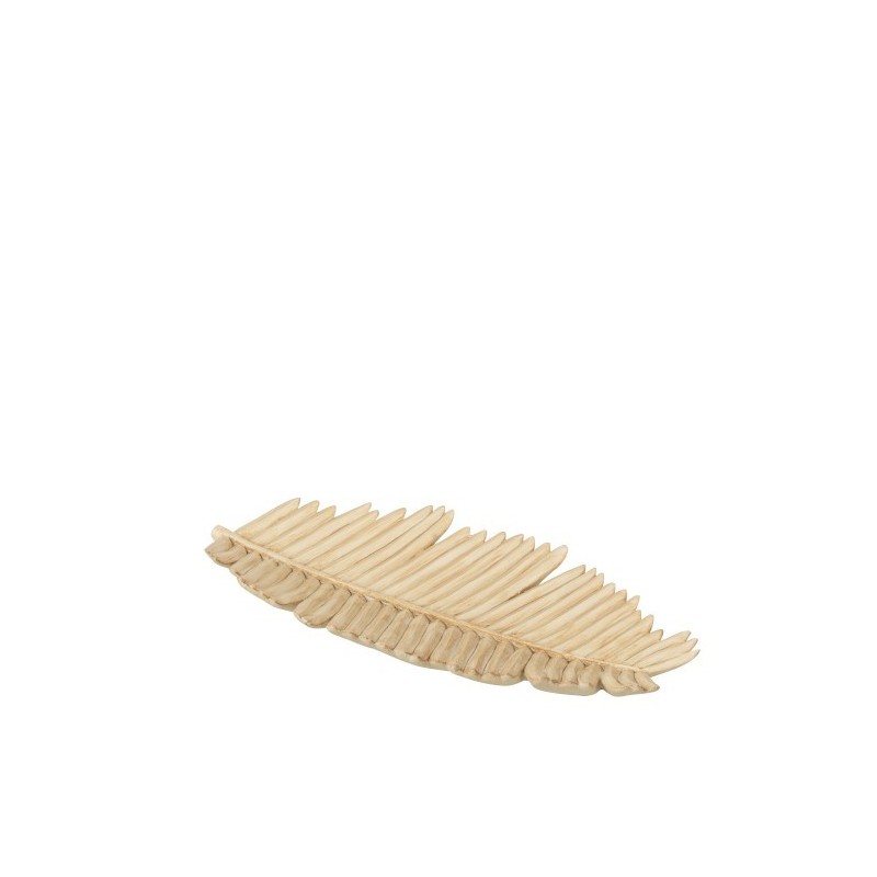 Plat feuille résine beige L48cm Plat feuille résine beige L48cm