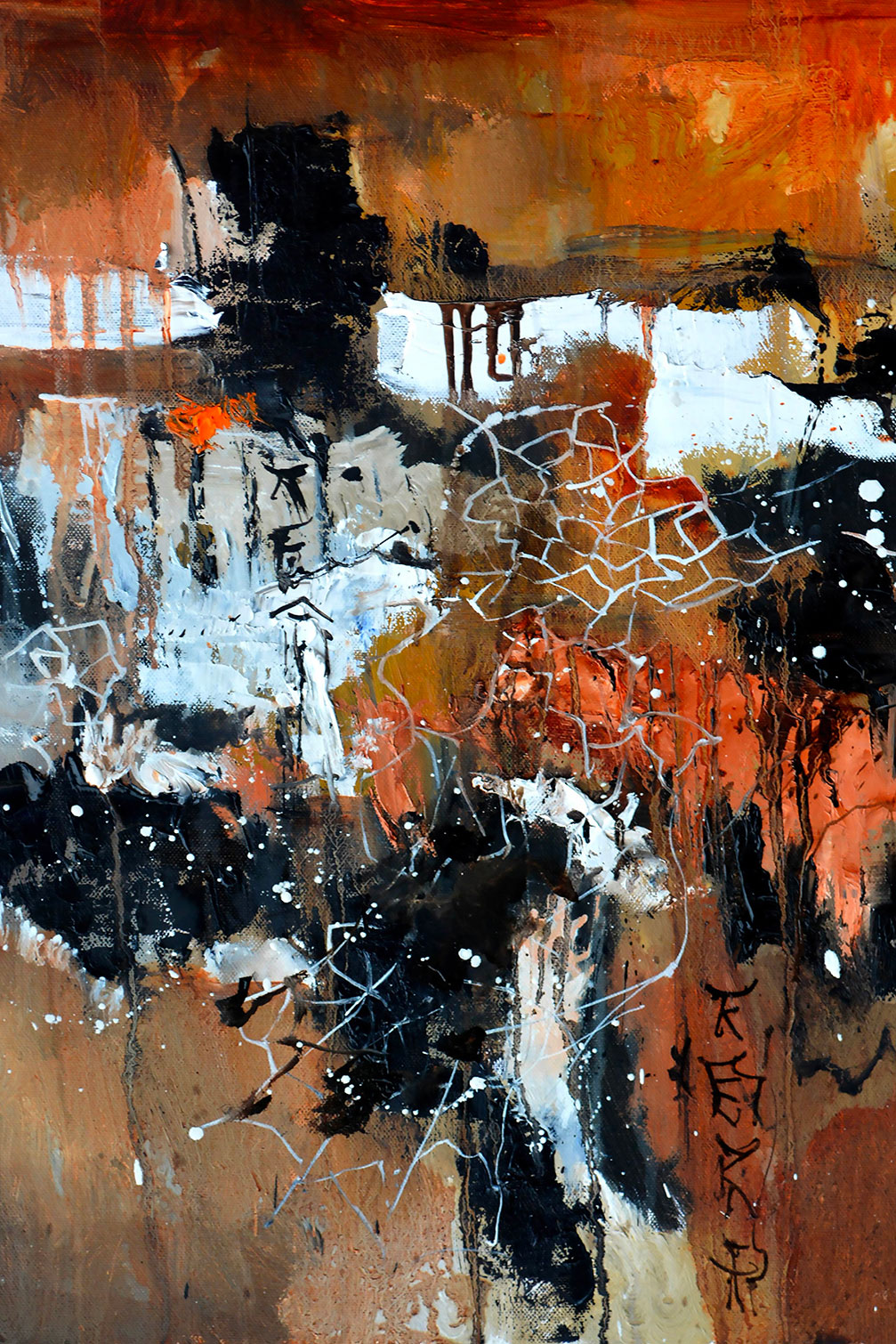 Tableau abstrait terre brune Toile imprimée Tableau abstrait terre brune Toile imprimée