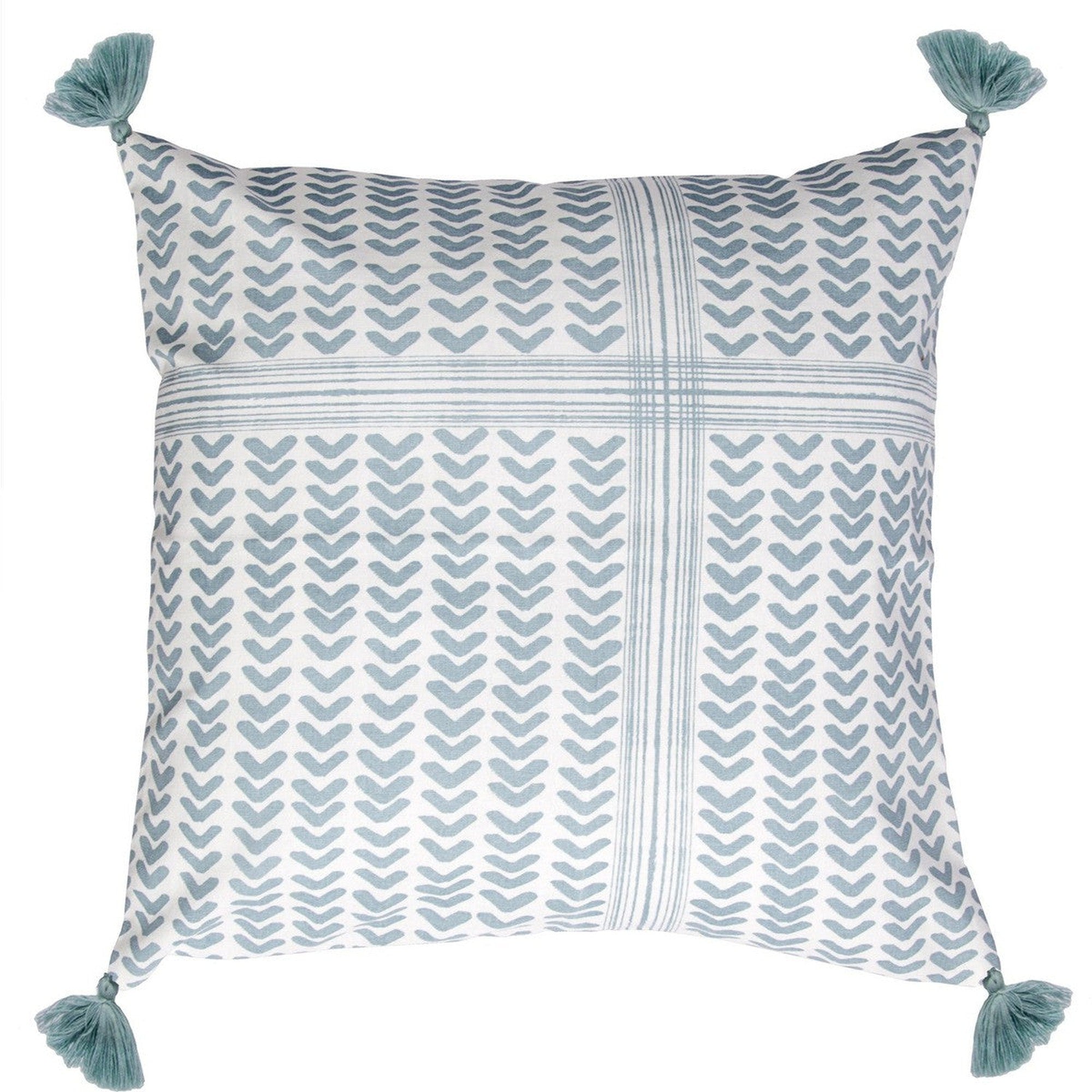 Housse de coussin en coton 50x50 Bleu paon Housse de coussin en coton 50x50 Bleu paon