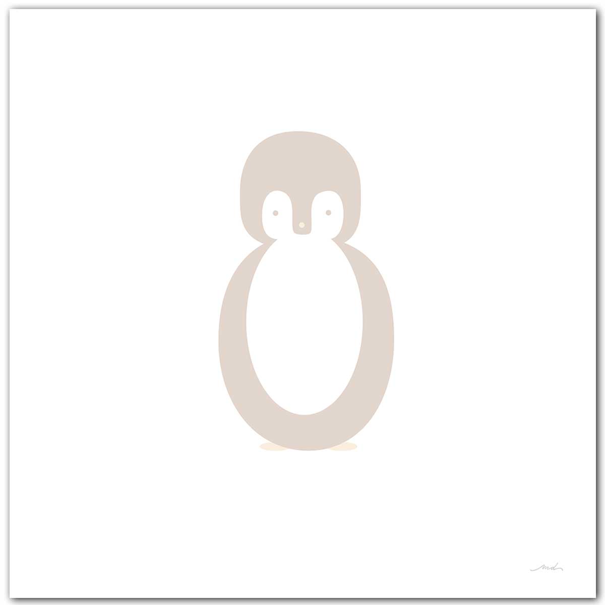 Affiche seule enfant pingouin story 50x50cm Affiche seule enfant pingouin story 50x50cm