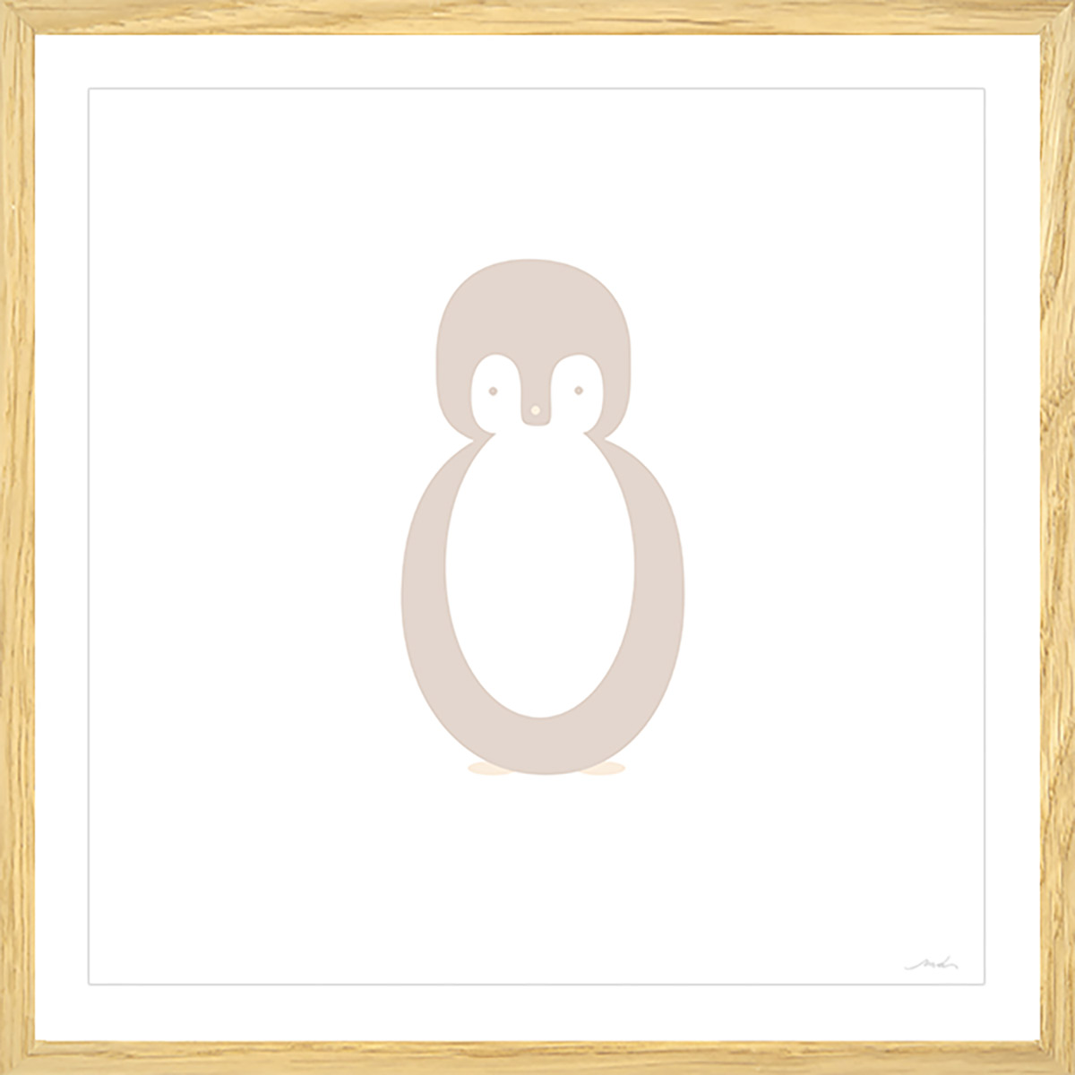 Affiche sous cadre bois enfant pingouin story 80x80cm Affiche sous cadre bois enfant pingouin story 80x80cm