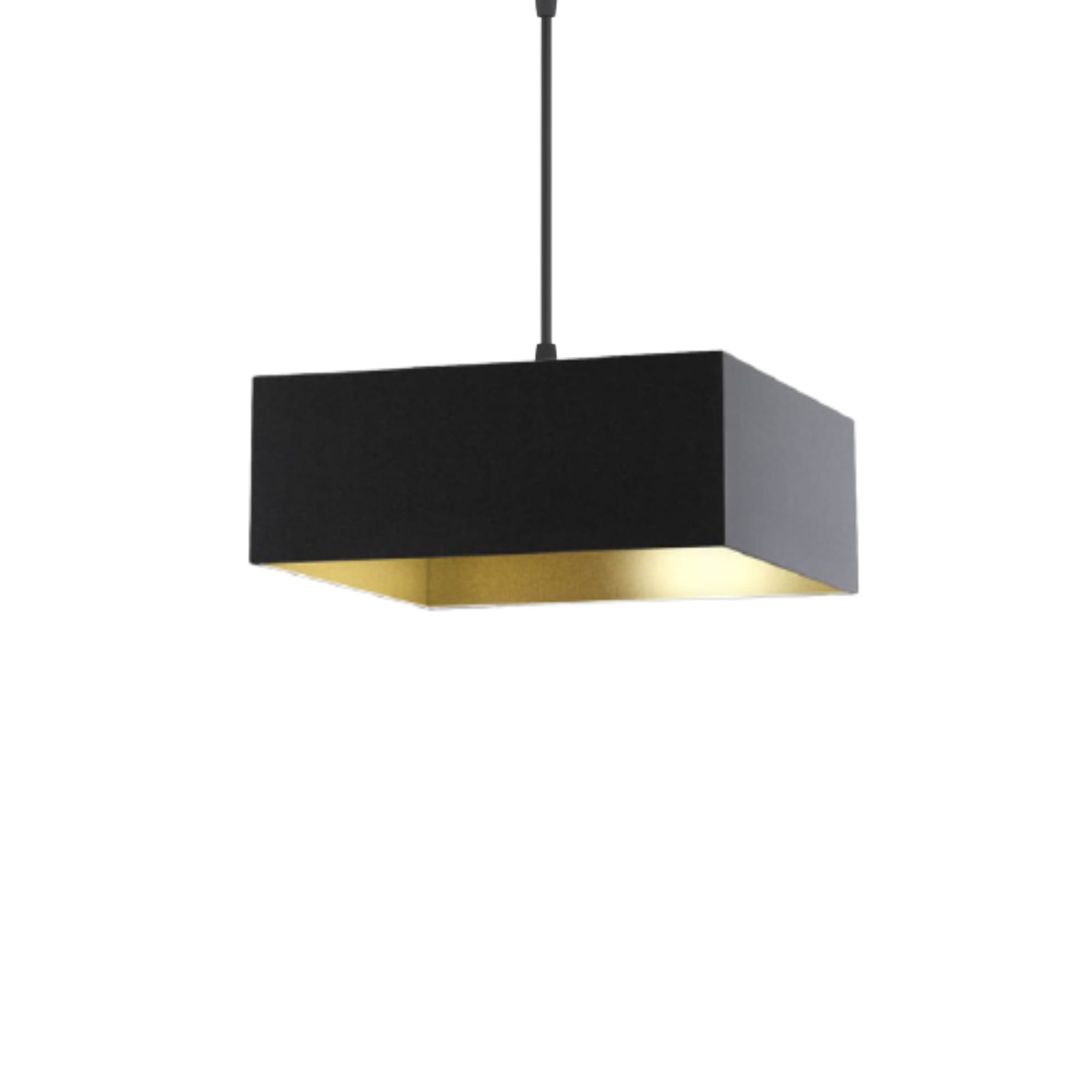 Suspension déco carré noir et or Ø 50cm Suspension déco carré noir et or Ø 50cm