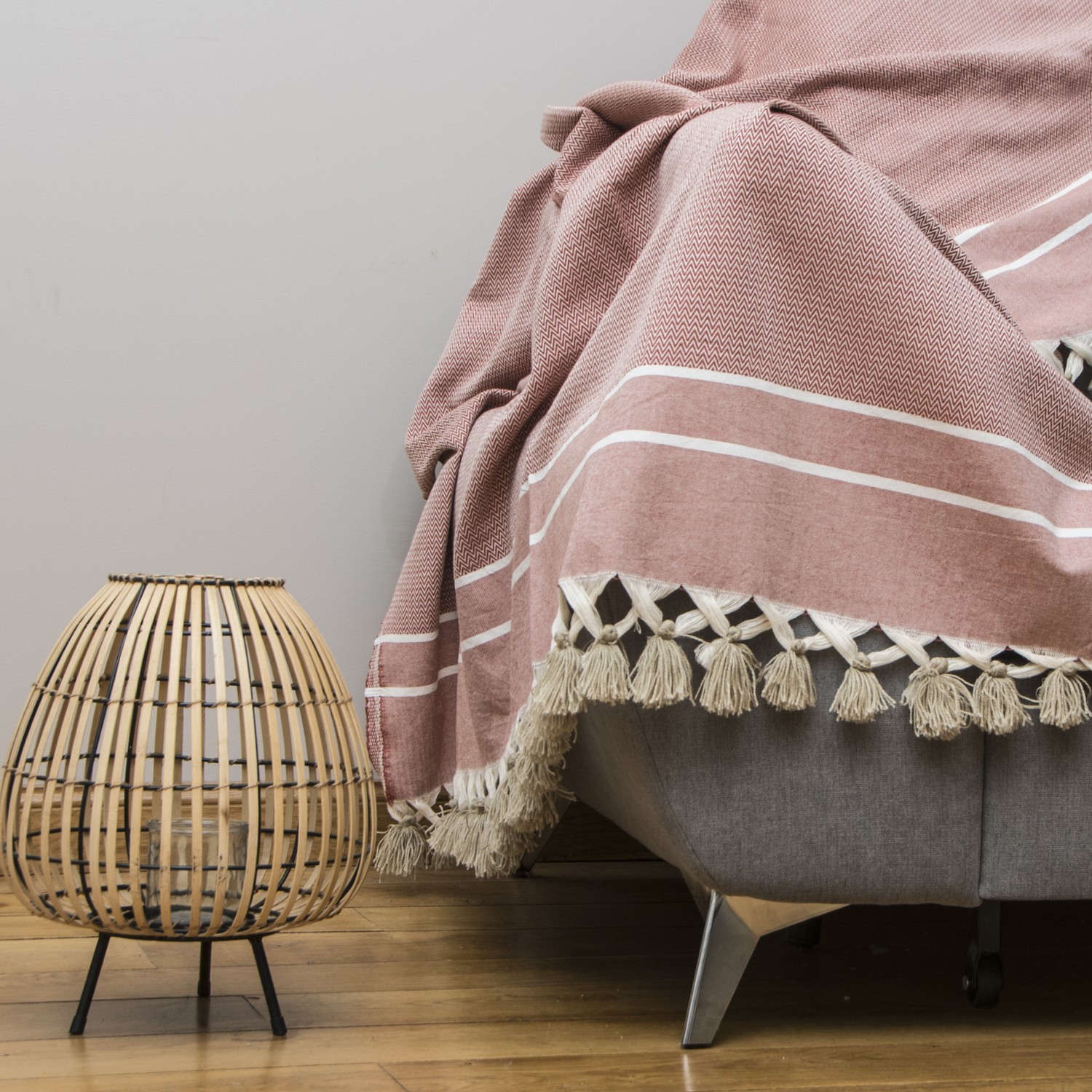 Plaid en coton 130x170 Terracotta Plaid en coton 130x170 Terracotta