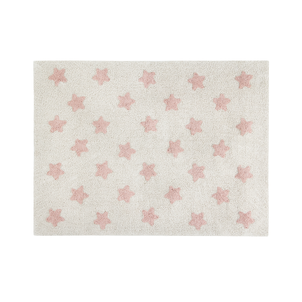 Tapis coton lavable étoiles nude 120x160cm
