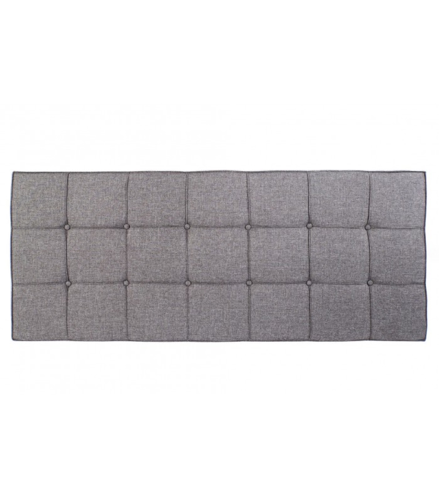 Tête de lit capitonnée carrés polyester gris L160cm Tête de lit capitonnée carrés polyester gris L160cm