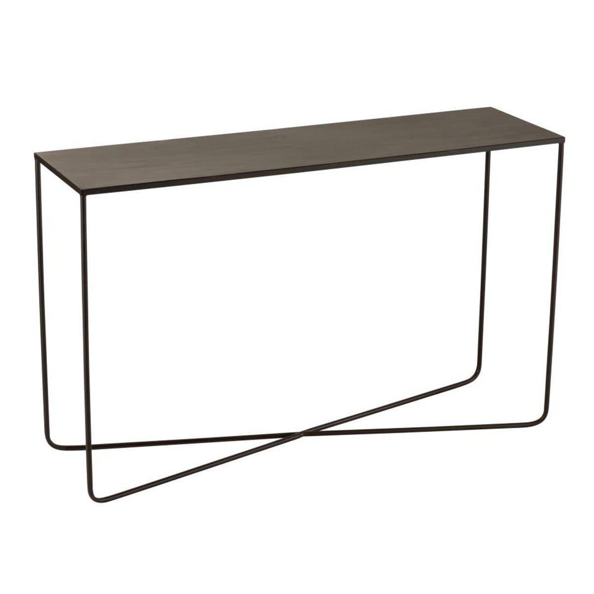 Console d'entrée pieds croisés en métal - Noir Console d'entrée pieds croisés en métal - Noir