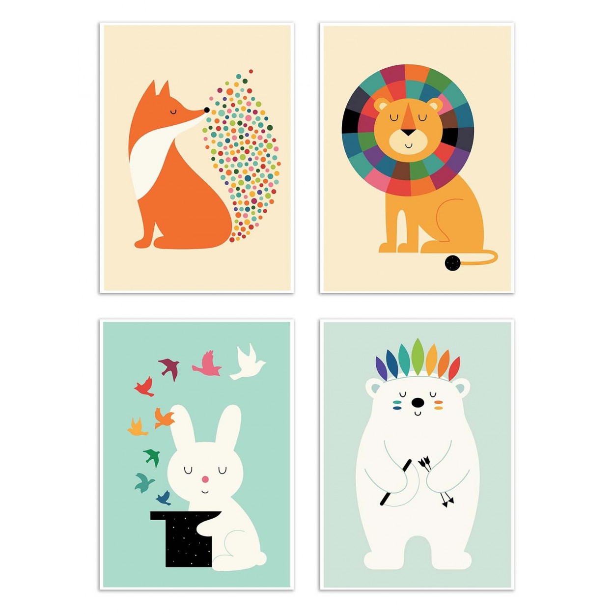 BÉBÉS ANIMAUX - Affiche d'art 20 x 30 cm BÉBÉS ANIMAUX - Affiche d'art 20 x 30 cm