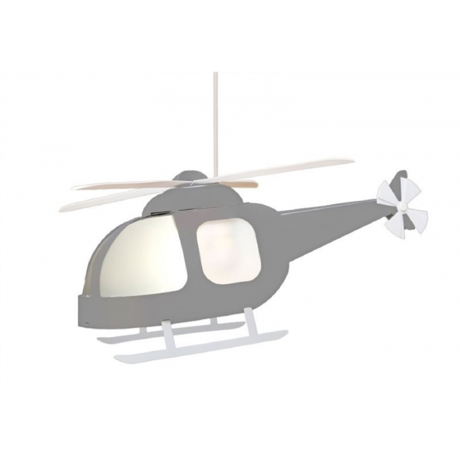suspension enfants hélicoptère gris 53cm