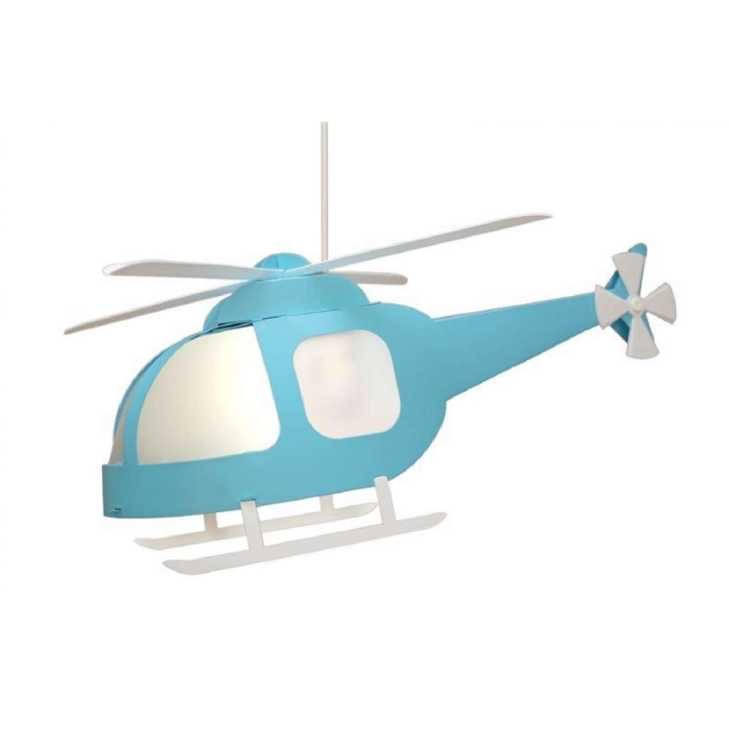 suspension enfants hélicoptère bleu 53cm