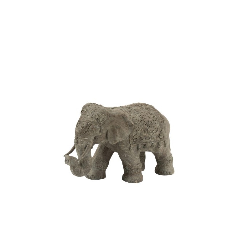 Éléphant Indien magnésie gris H33,5cm Éléphant Indien magnésie gris H33,5cm