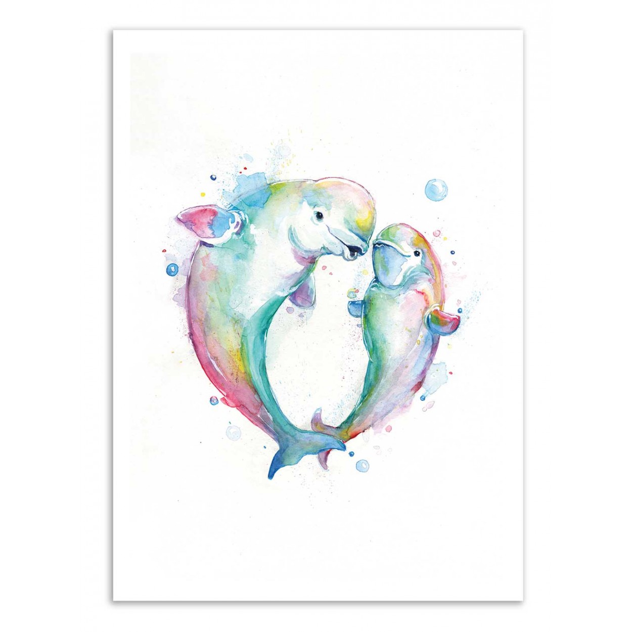 BUBBLY BELUGAS - Affiche d'art 50 x 70 cm BUBBLY BELUGAS - Affiche d'art 50 x 70 cm