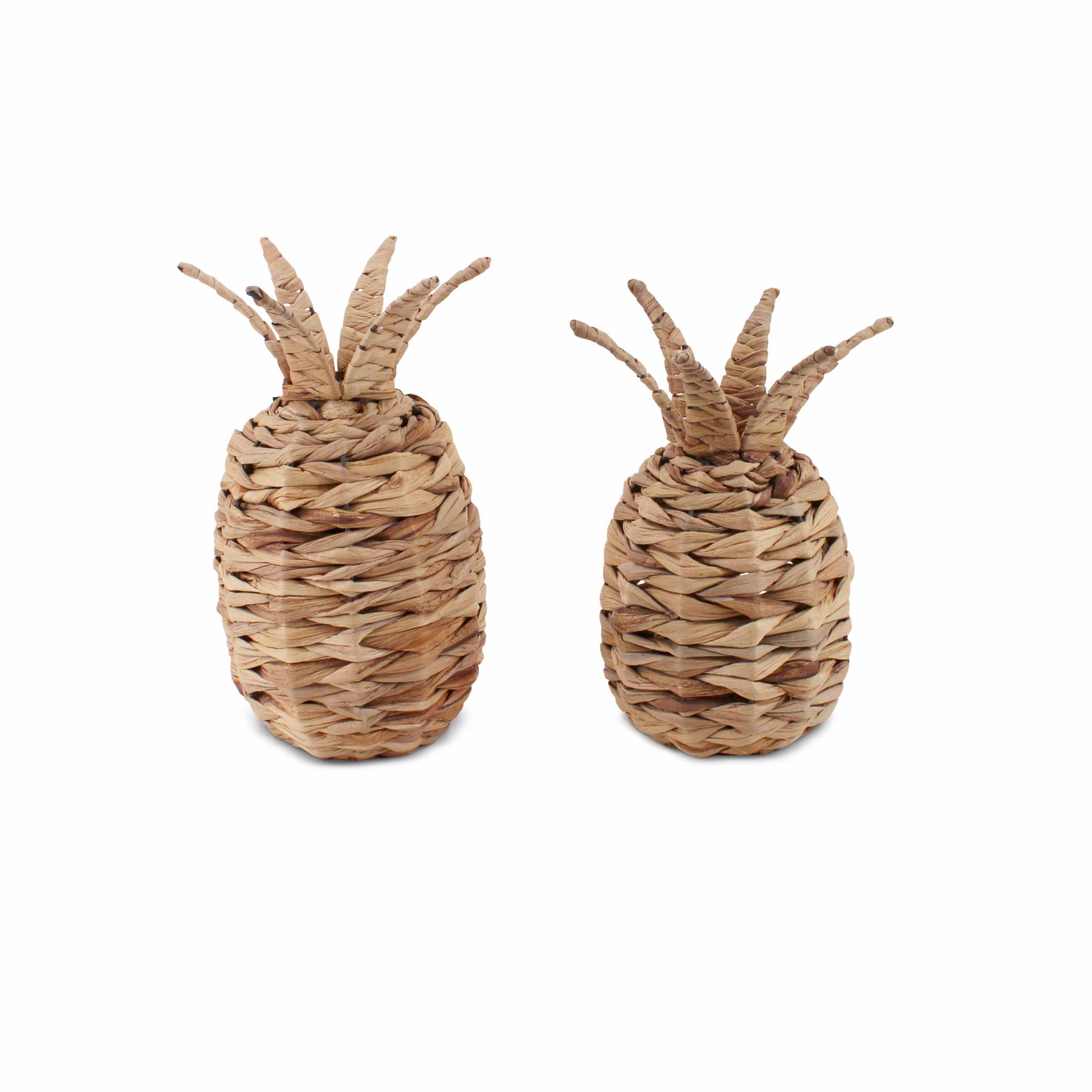 Lot de 2 ananas en jonc, décoration intérieur / extérieur Lot de 2 ananas en jonc, décoration intérieur / extérieur