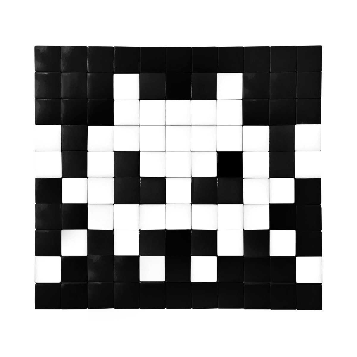 Mosaïque invaders en verre noir Mosaïque invaders en verre noir