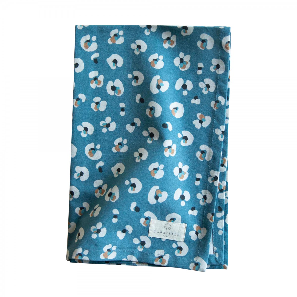 Torchon en coton imprimé léopard bleu foncé Torchon en coton imprimé léopard bleu foncé