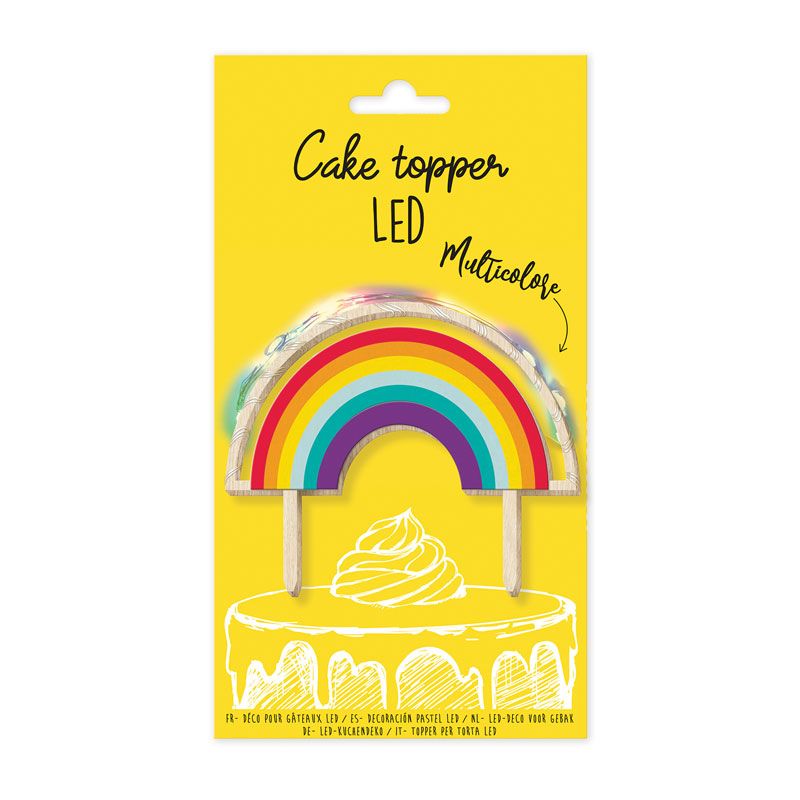 Cake topper LED arc-en-ciel Cake topper LED arc-en-ciel