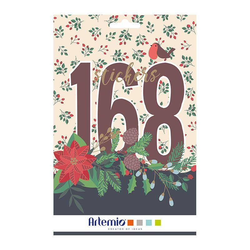 168 pegatinas feliz navidad