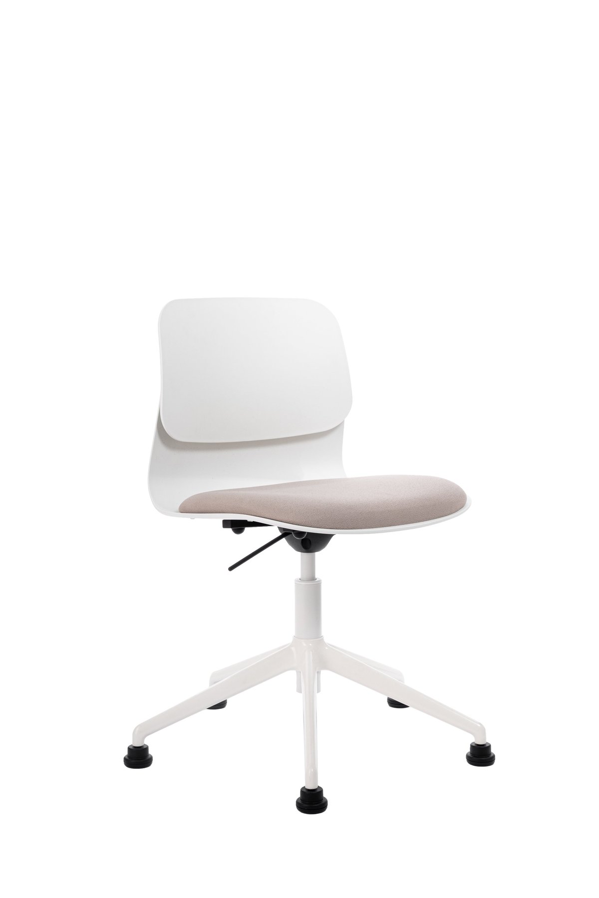 Chaise de bureau blanche pivotante sur roulettes Chaise de bureau blanche pivotante sur roulettes