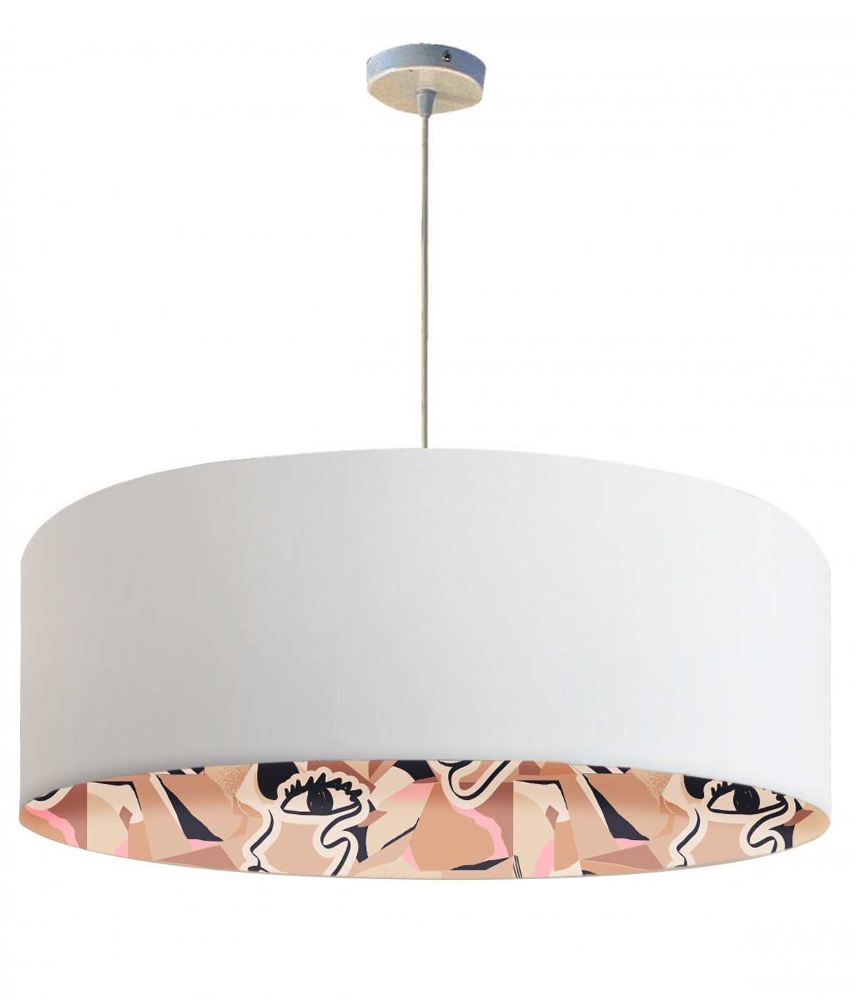 Suspension imprimée intérieur art déco noir T 65 x H 28 Suspension imprimée intérieur art déco noir T 65 x H 28