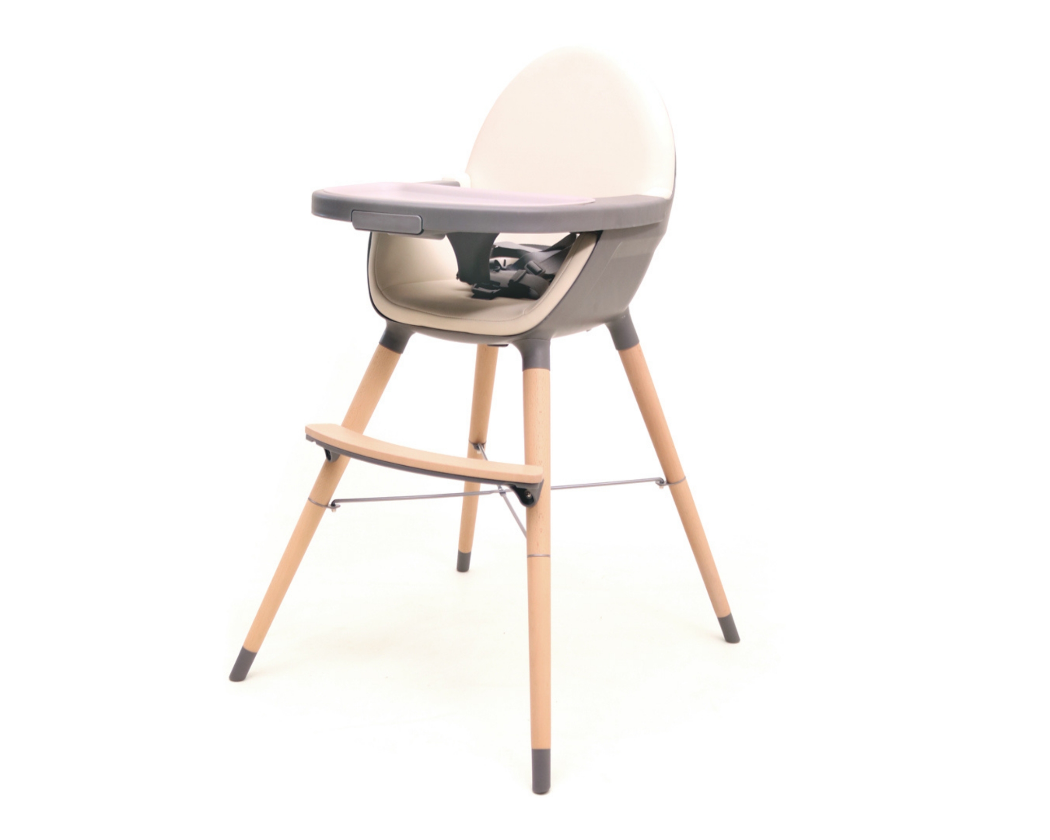 Chaise haute gris et sable Chaise haute gris et sable