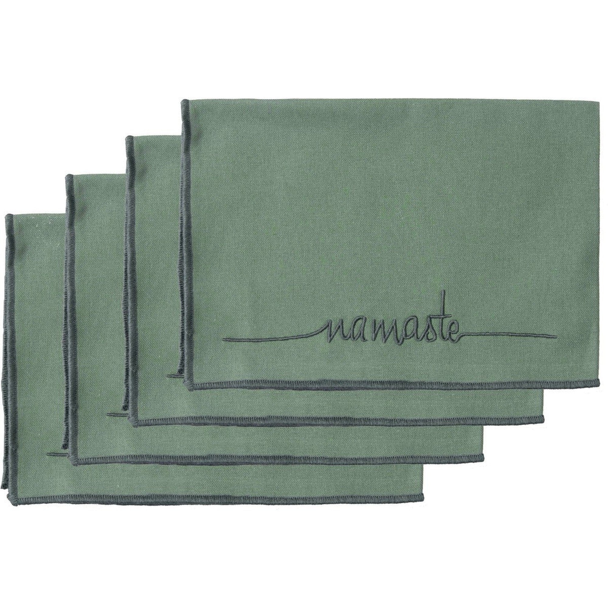 Set de table (set de 4) en coton 50x35 Vert lichen Set de table (set de 4) en coton 50x35 Vert lichen