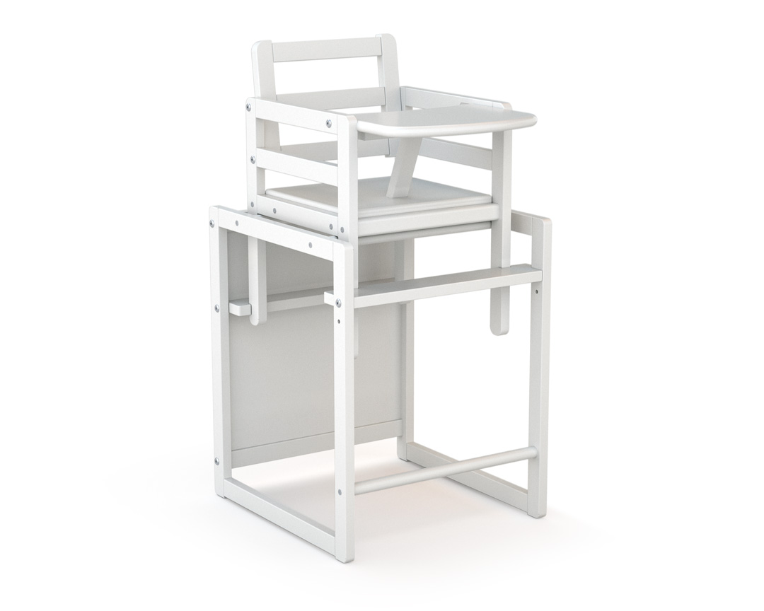 Chaise haute transformable blanc Chaise haute transformable blanc