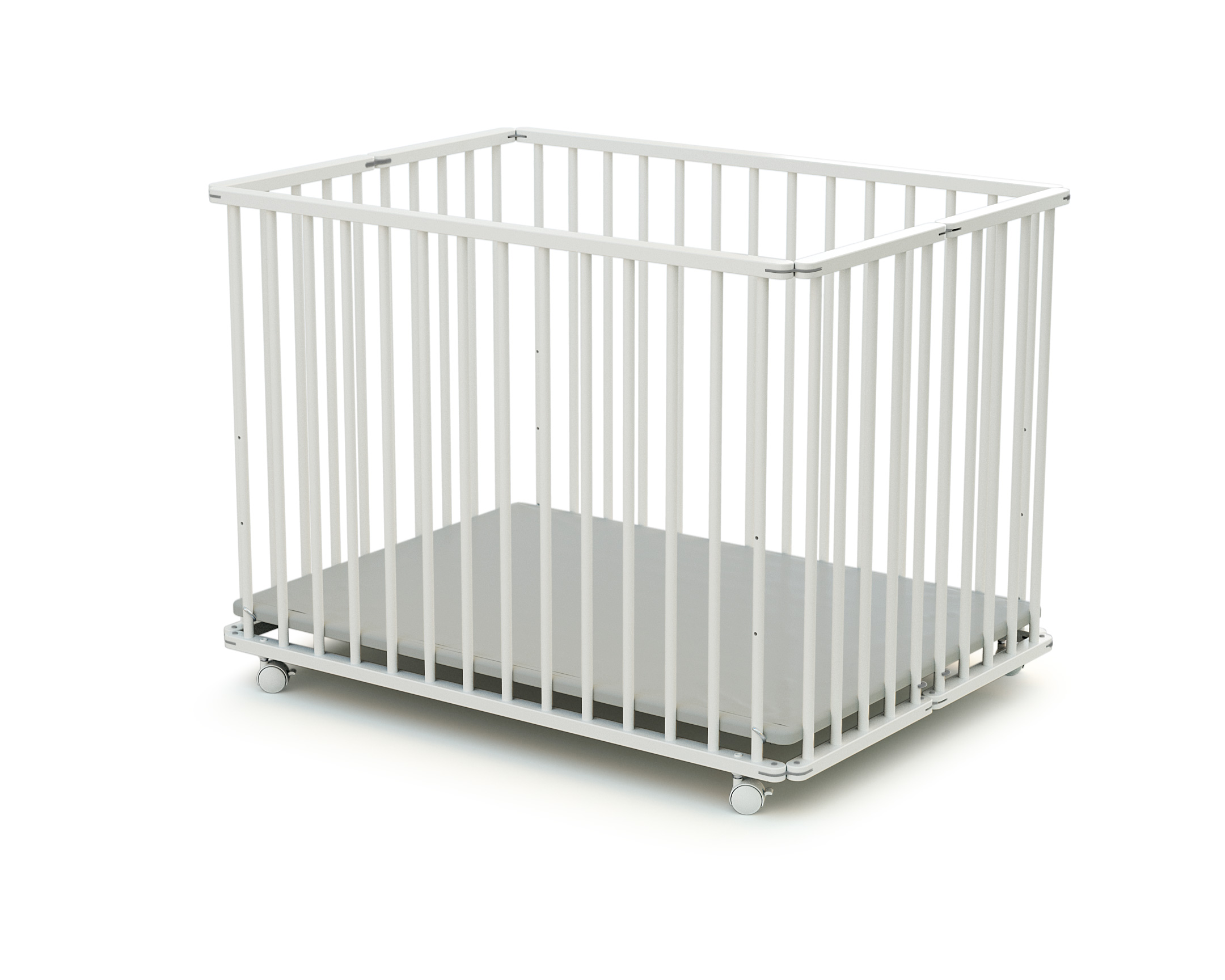 Parc bébé pliant en bois blanc 70 x 100 cm (Webaby) - Couverture