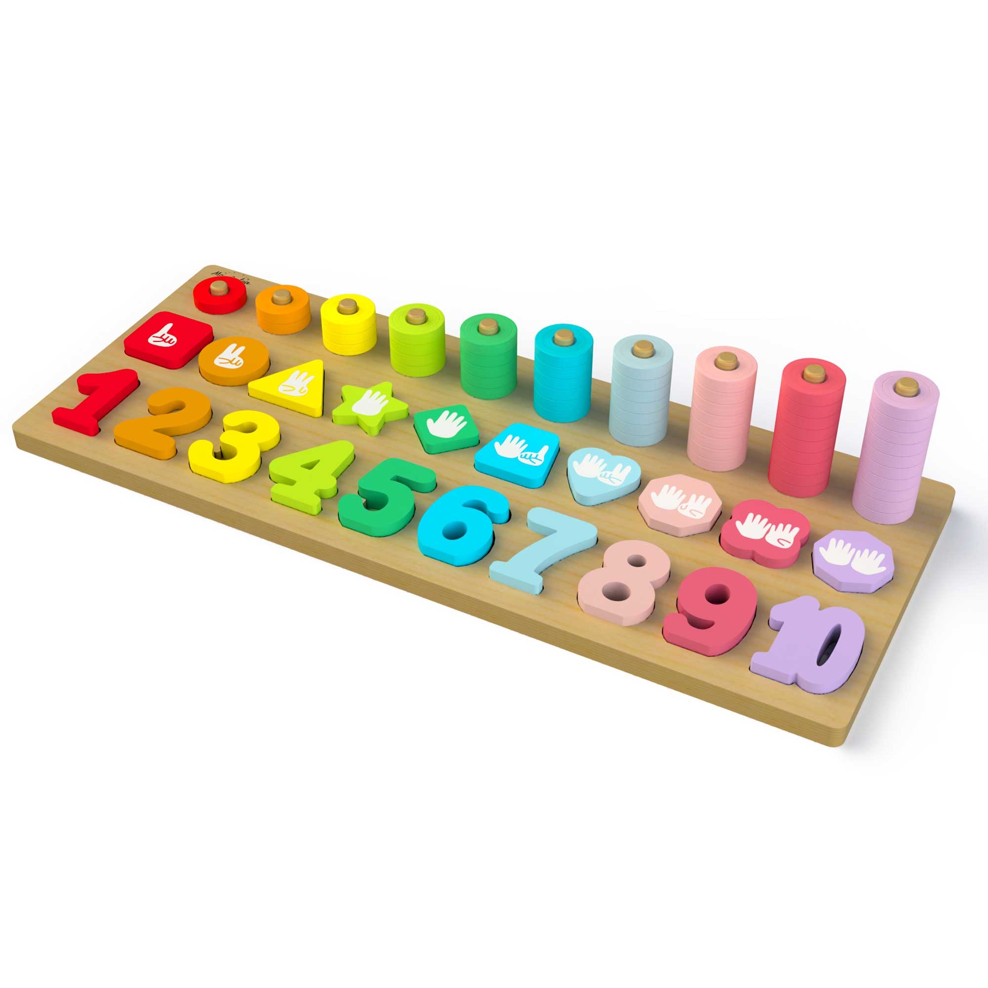 Jouet d'éveil en bois 8 en 1 pour apprendre à compter