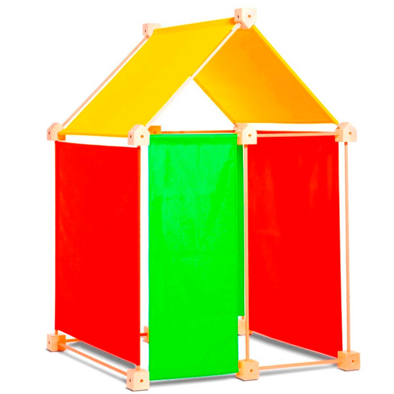 Jeu de construction géant en bois tissu orange 44 pièces Jeu de construction géant en bois tissu orange 44 pièces