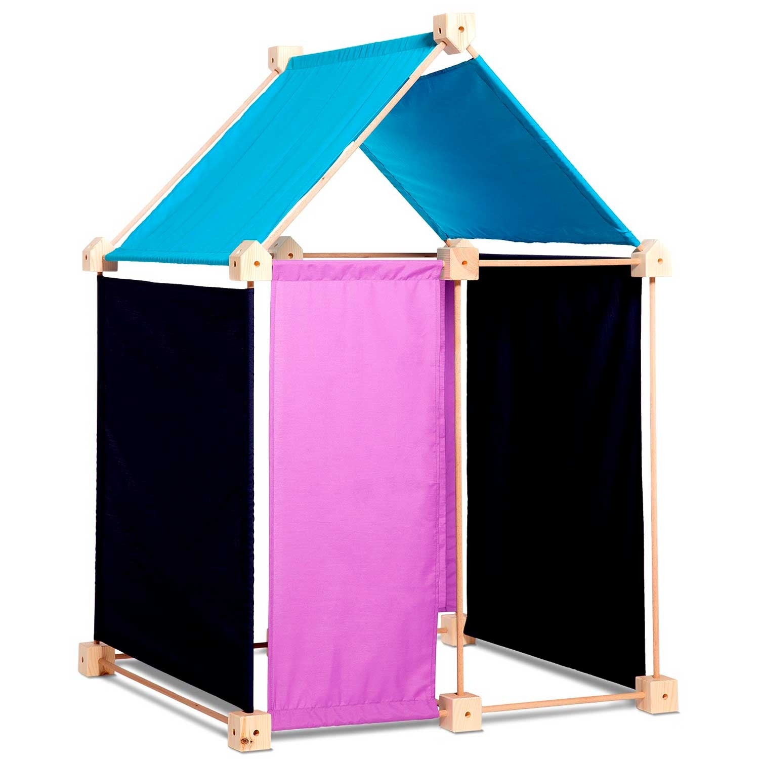 Jeu de construction géant en bois tissu bleu 44 pièces Jeu de construction géant en bois tissu bleu 44 pièces