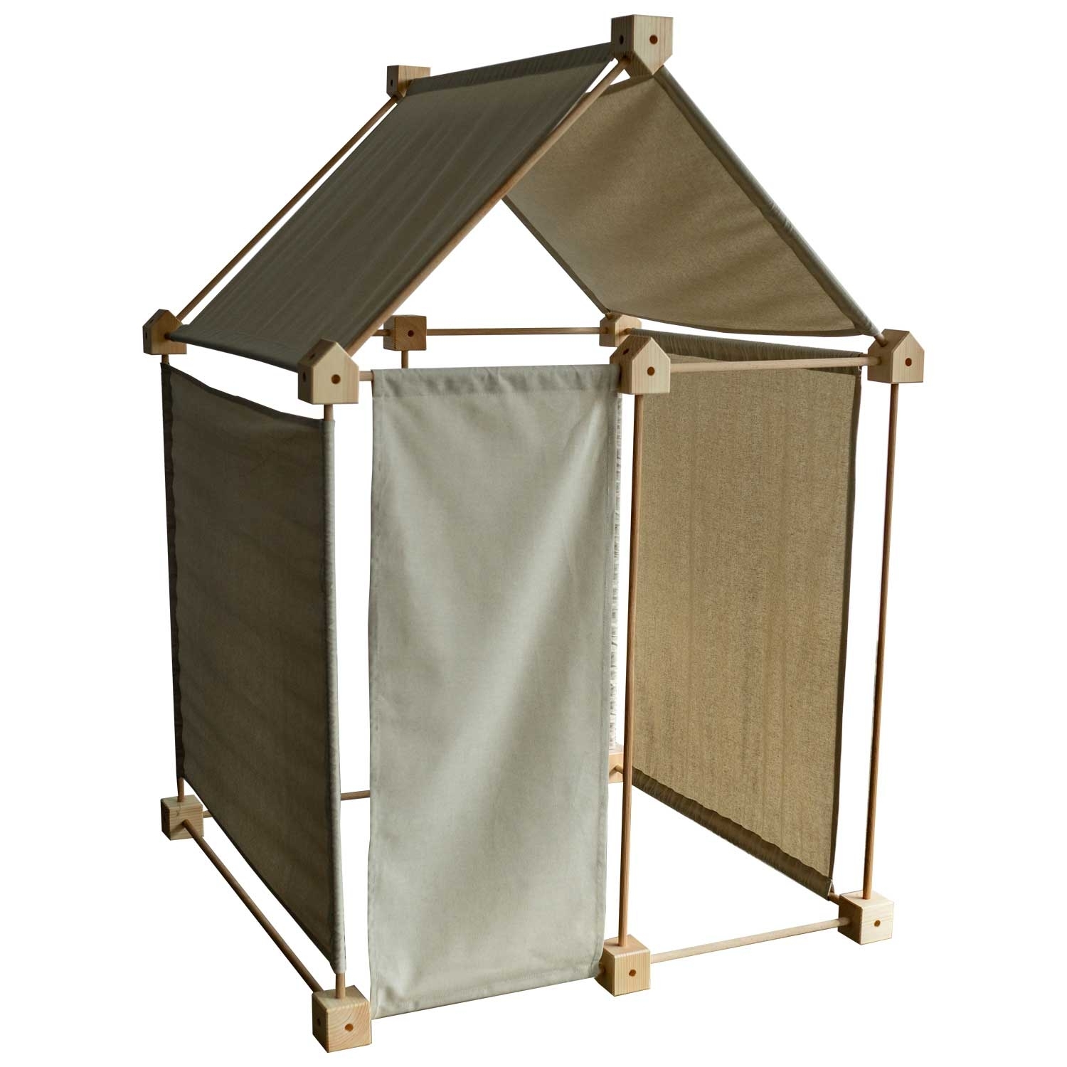 Jeu de construction géant en bois tissu bio écru 44 pièces Jeu de construction géant en bois tissu bio écru 44 pièces