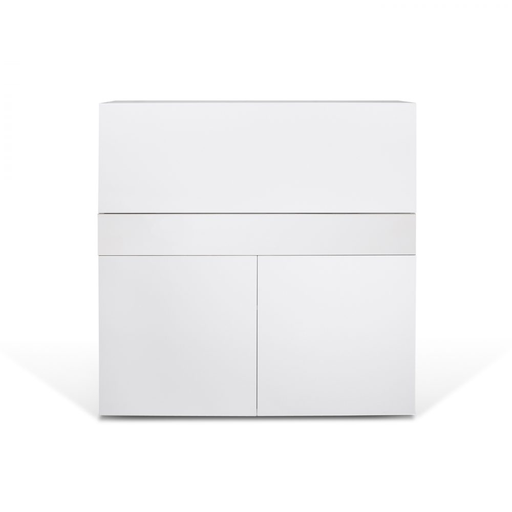 Bureau effet bois Blanc laqué