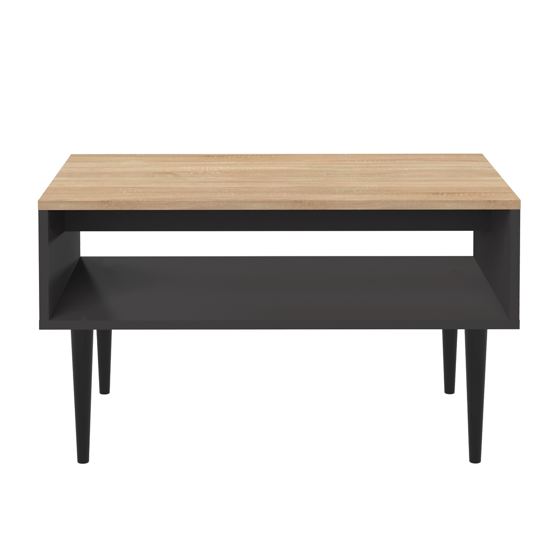 Table Basse effet bois Noir et Chêne naturel Table Basse effet bois Noir et Chêne naturel