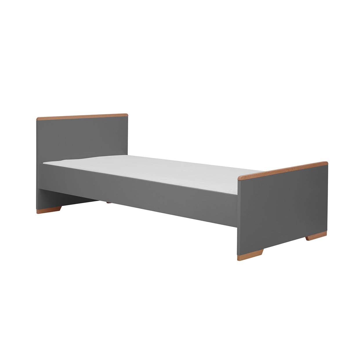 Lit junior 90x200 gris bois