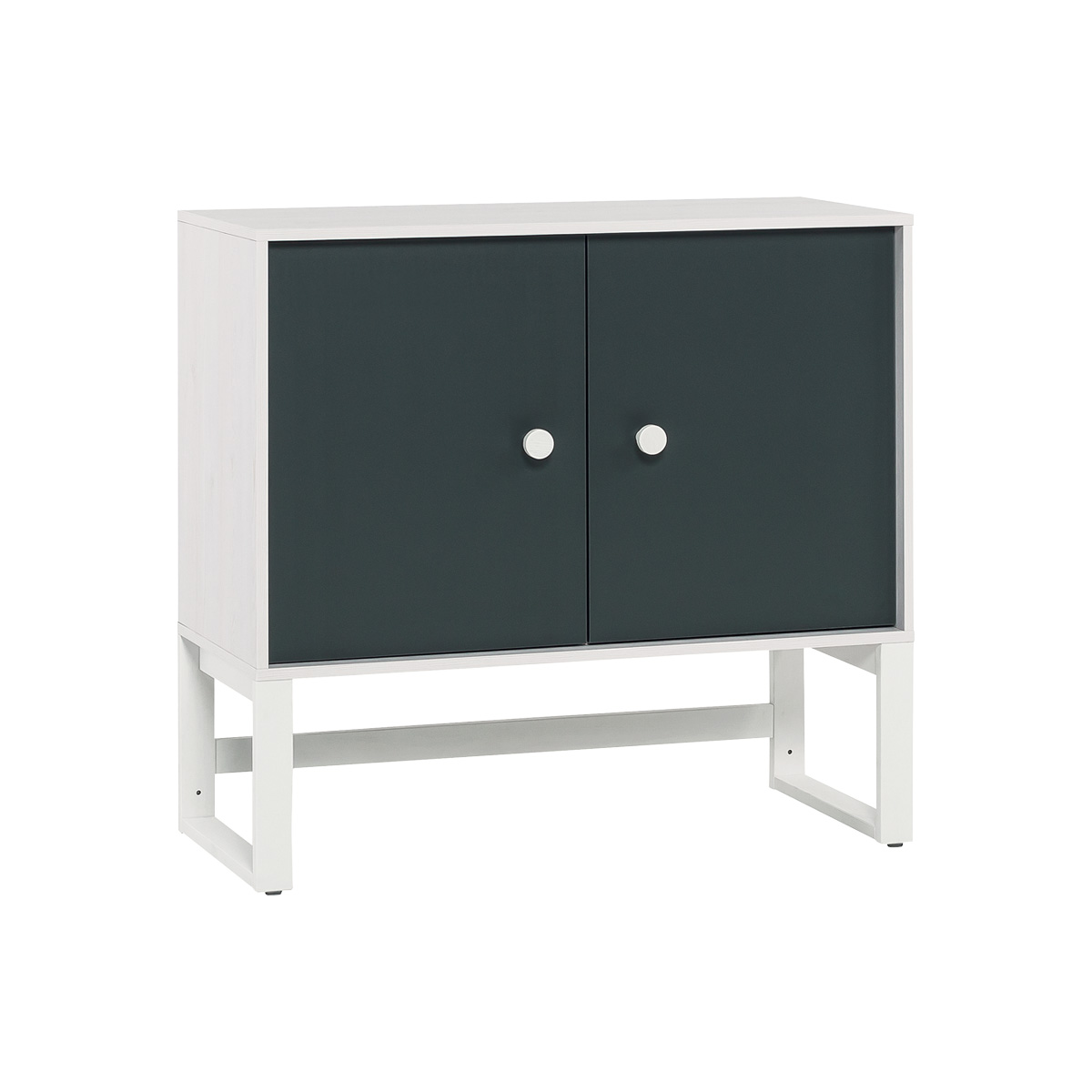 Commode 2 portes blanc gris Commode 2 portes blanc gris