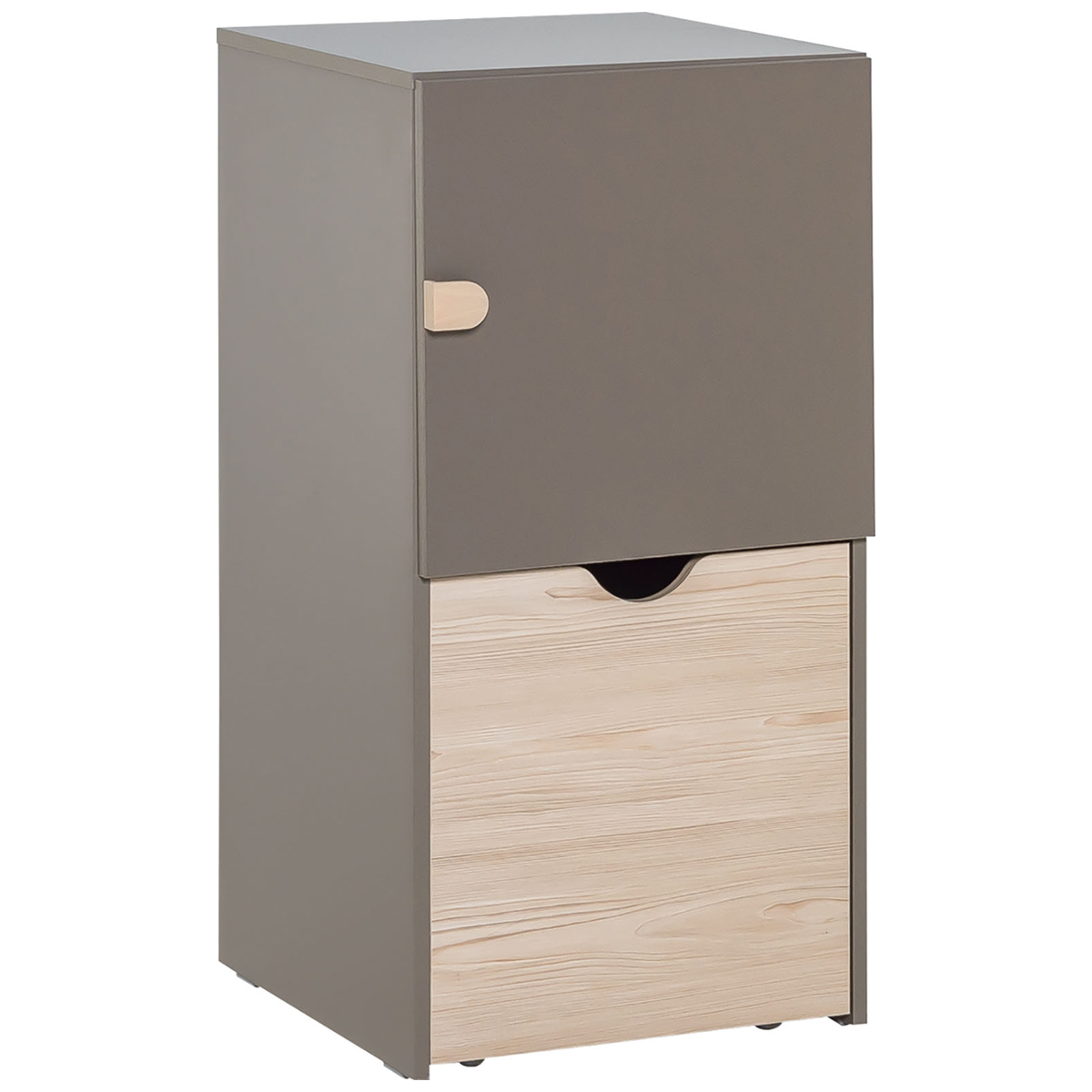 Petite commode tiroir mobile taupe bois Petite commode tiroir mobile taupe bois